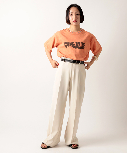 JOINT WORKS(ジョイントワークス)の「モクロゴTシャツ(Tシャツ/カットソー・レディース・グリーン/ベージュ/オレンジ・FREE)」の6枚目の写真