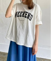 プチプラカレッジロゴTシャツ