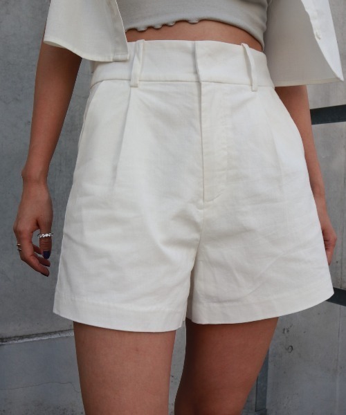 FIG&VIPER（フィグアンドバイパー）の「コットンルーズフィットショートPT（その他パンツ・レディース・ライトイエロー/ホワイト・SMALL/MEDIUM）」の3枚目の写真