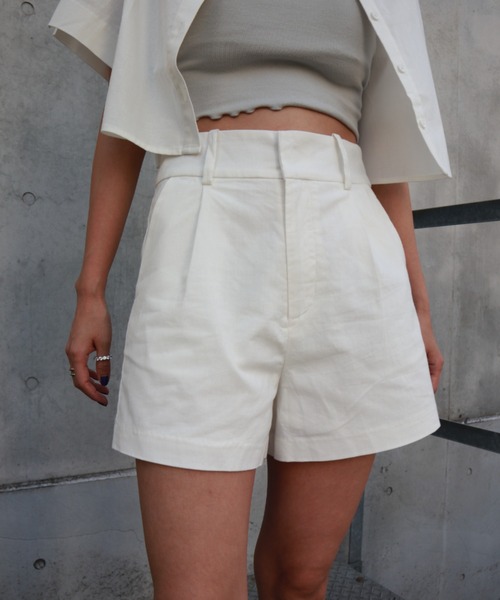 FIG&VIPER（フィグアンドバイパー）の「コットンルーズフィットショートPT（その他パンツ・レディース・ライトイエロー/ホワイト・SMALL/MEDIUM）」の6枚目の写真