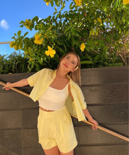 FIG&VIPER（フィグアンドバイパー）の「コットンルーズフィットショートPT（その他パンツ・レディース・ライトイエロー/ホワイト・SMALL/MEDIUM）」の20枚目の写真