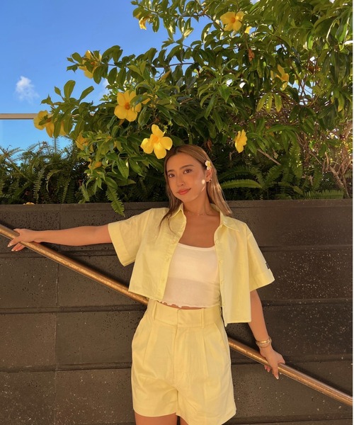 FIG&VIPER（フィグアンドバイパー）の「コットンルーズフィットショートPT（その他パンツ・レディース・ライトイエロー/ホワイト・SMALL/MEDIUM）」の22枚目の写真