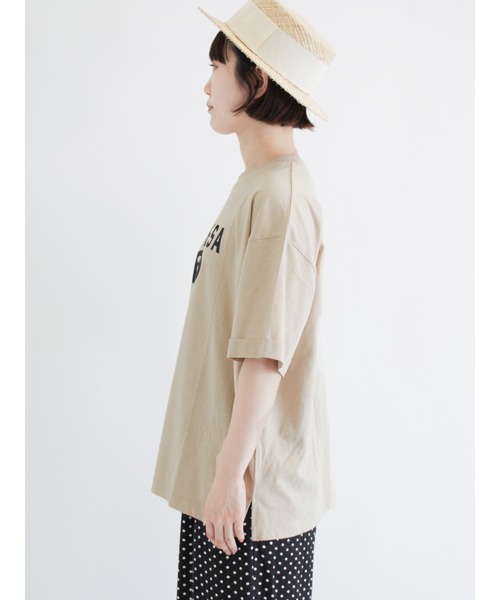 Samansa Mos2（サマンサ モスモス）の「ロゴTシャツ（Tシャツ/カットソー・レディース・ベージュ/オフホワイト/イエロー/ミント/チャコール・ﾌﾘ-）」の11枚目の写真