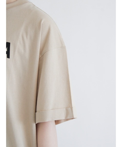 Samansa Mos2（サマンサ モスモス）の「ロゴTシャツ（Tシャツ/カットソー・レディース・ベージュ/オフホワイト/イエロー/ミント/チャコール・ﾌﾘ-）」の15枚目の写真