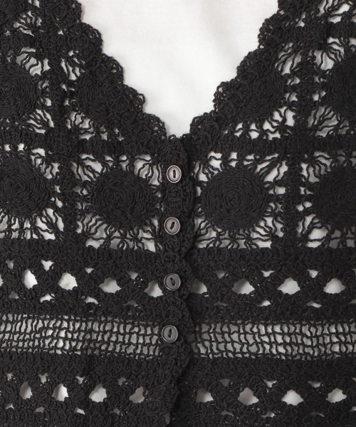 studio CLIP(スタディオクリップ)の「クロシェセットTシャツ(Tシャツ/カットソー・レディース・ブラック/ライトグリーン/ナチュラル・FREE)」の16枚目の写真