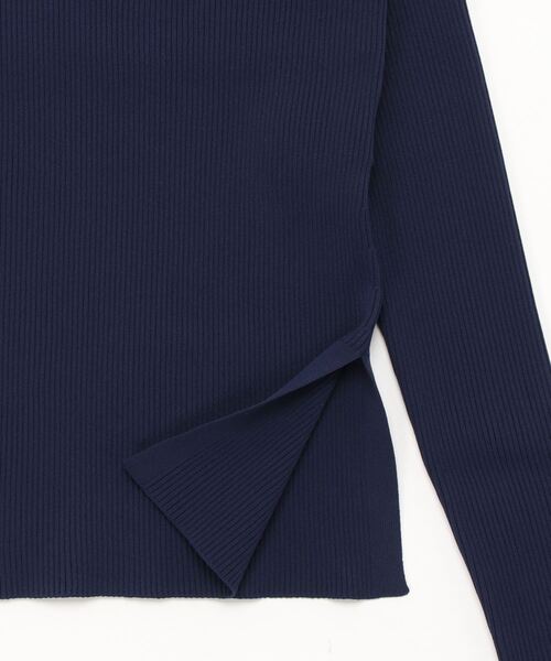 ENFOLD（エンフォルド）の「ストレッチリブ ポロシャツ（ポロシャツ・レディース・ブラック/ネイビー・38）」の3枚目の写真