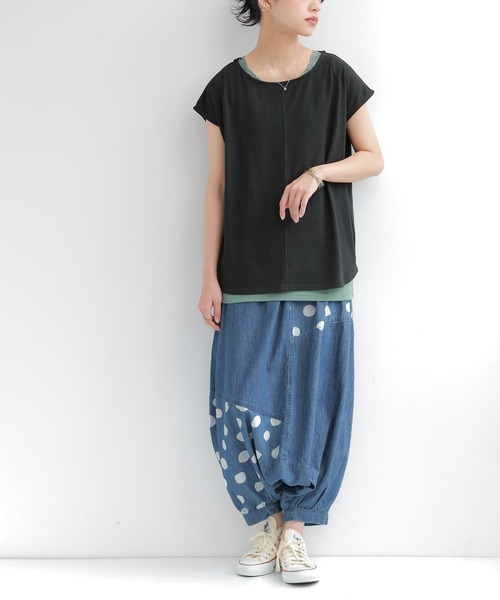 n'OrLABEL(ノアールレーベル)の「『バックツイストフレンチスリーブTシャツ』(Tシャツ/カットソー・レディース・ブラック/ネイビー/オフホワイト/ピンク・1/2)」の15枚目の写真