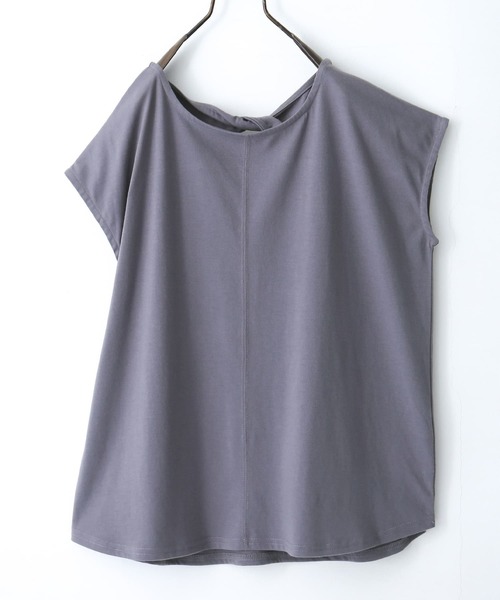 n'OrLABEL(ノアールレーベル)の「『バックツイストフレンチスリーブTシャツ』(Tシャツ/カットソー・レディース・ブラック/ネイビー/オフホワイト/ピンク・1/2)」の16枚目の写真