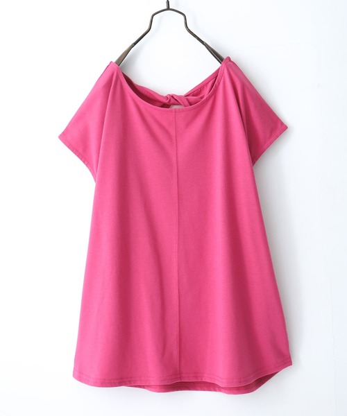 n'OrLABEL(ノアールレーベル)の「『バックツイストフレンチスリーブTシャツ』(Tシャツ/カットソー・レディース・ブラック/ネイビー/オフホワイト/ピンク・1/2)」の22枚目の写真