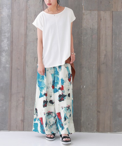 n'OrLABEL(ノアールレーベル)の「『バックツイストフレンチスリーブTシャツ』(Tシャツ/カットソー・レディース・ブラック/ネイビー/オフホワイト/ピンク・1/2)」の6枚目の写真