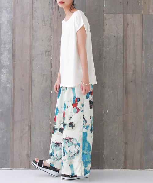 n'OrLABEL(ノアールレーベル)の「『バックツイストフレンチスリーブTシャツ』(Tシャツ/カットソー・レディース・ブラック/ネイビー/オフホワイト/ピンク・1/2)」の7枚目の写真