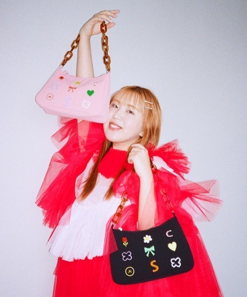 Casselini(キャセリーニ)の「【そわんわん×Casselini】Casselini(キャセリーニ)Many parts bag(ハンドバッグ・レディース・ブラック/ピンク・FREE)」の2枚目の写真