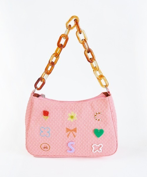 Casselini(キャセリーニ)の「【そわんわん×Casselini】Casselini(キャセリーニ)Many parts bag(ハンドバッグ・レディース・ブラック/ピンク・FREE)」の13枚目の写真