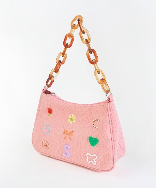 Casselini(キャセリーニ)の「【そわんわん×Casselini】Casselini(キャセリーニ)Many parts bag(ハンドバッグ・レディース・ブラック/ピンク・FREE)」の3枚目の写真