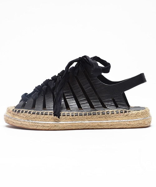 REBECCA MINKOFF（レベッカミンコフ）の「REBECCAMINKOFF / レースアップ エスパドリーユ（サンダル・レディース・ホワイト系その他/ブラック・9/7/5/8/6）」の8枚目の写真