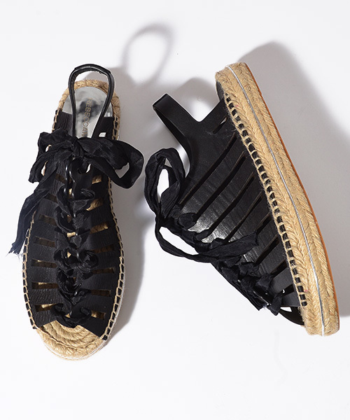 REBECCA MINKOFF（レベッカミンコフ）の「REBECCAMINKOFF / レースアップ エスパドリーユ（サンダル・レディース・ホワイト系その他/ブラック・9/7/5/8/6）」の6枚目の写真