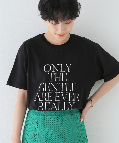 B.C STOCK（ベーセーストック）の「Only the gentle ロゴTEE（Tシャツ/カットソー・レディース・ブラック/ホワイト/ベージュ/ブラウン・FREE）」の3枚目の写真