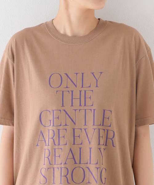 B.C STOCK（ベーセーストック）の「Only the gentle ロゴTEE（Tシャツ/カットソー・レディース・ブラック/ホワイト/ベージュ/ブラウン・FREE）」の22枚目の写真