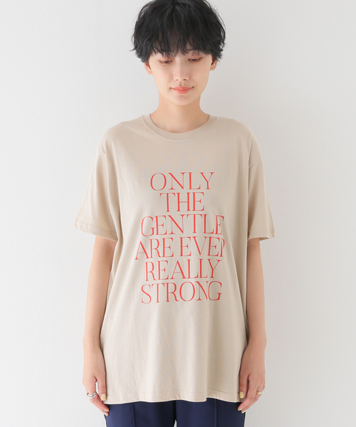 B.C STOCK（ベーセーストック）の「Only the gentle ロゴTEE（Tシャツ/カットソー・レディース・ブラック/ホワイト/ベージュ/ブラウン・FREE）」の8枚目の写真