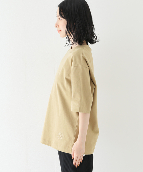 スローブイエナ　ベロアトリコットカットソー オリジナル刺繍ベーシックTシャツ（Tシャツ/カットソー）｜SLOBE