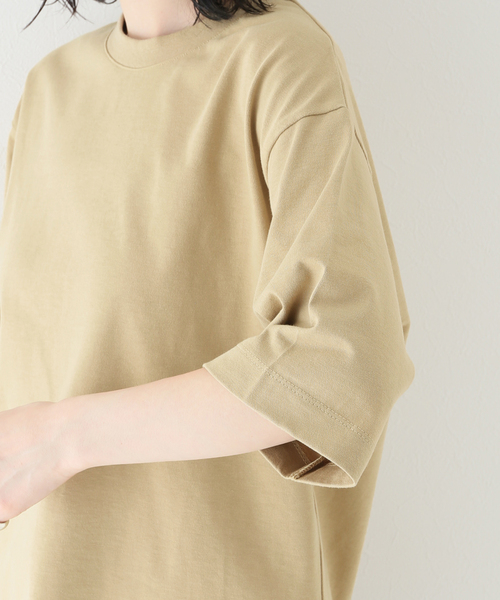 SLOBE IENA - (新品タグ付 )SLOBE IENA オーシバル ビッグカットソー ベージュ オリジナル刺繍ベーシックTシャツ（Tシャツ/カットソー）｜SLOBE