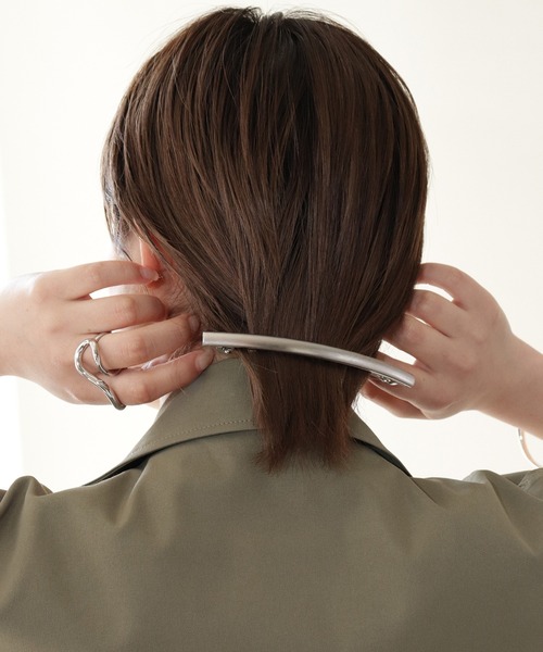 Shelly island（シェリーアイランド）の「シンプルメタルバレッタ（バレッタ/ヘアクリップ・レディース・シルバー/ゴールド・FREE）」の7枚目の写真