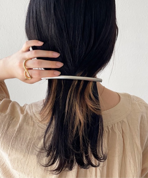 Shelly island（シェリーアイランド）の「シンプルメタルバレッタ（バレッタ/ヘアクリップ・レディース・シルバー/ゴールド・FREE）」の6枚目の写真