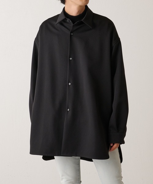 Lui's（ルイス）の「ロイヤルスリットBigシャツ（シャツ/ブラウス・メンズ・ブラック/ボルドー/チャコールグレー/ベージュ・FREE）」の9枚目の写真