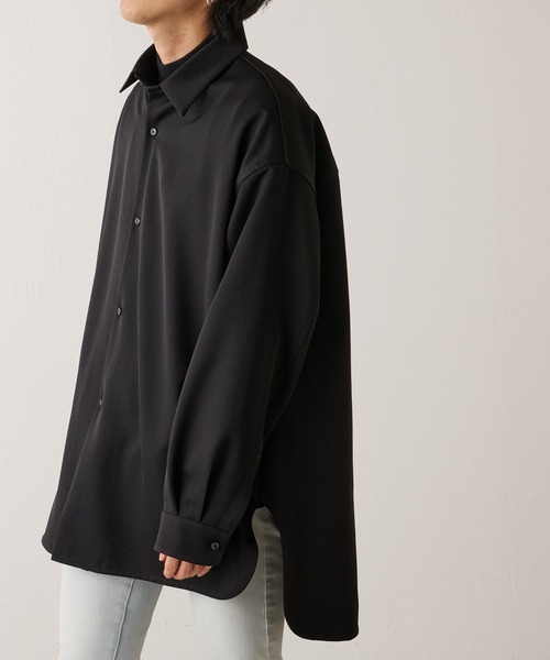 Lui's（ルイス）の「ロイヤルスリットBigシャツ（シャツ/ブラウス・メンズ・ブラック/ボルドー/チャコールグレー/ベージュ・FREE）」の7枚目の写真