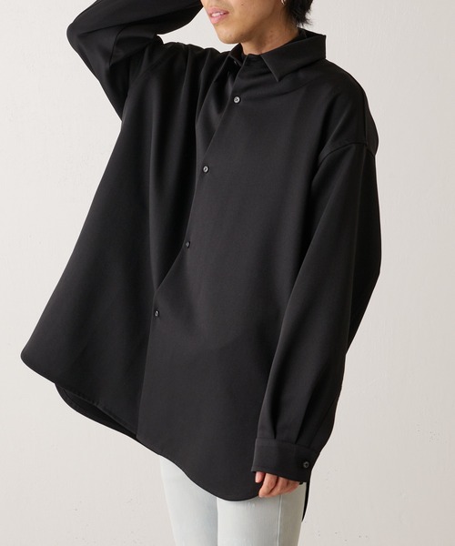 Lui's（ルイス）の「ロイヤルスリットBigシャツ（シャツ/ブラウス・メンズ・ブラック/ボルドー/チャコールグレー/ベージュ・FREE）」の14枚目の写真