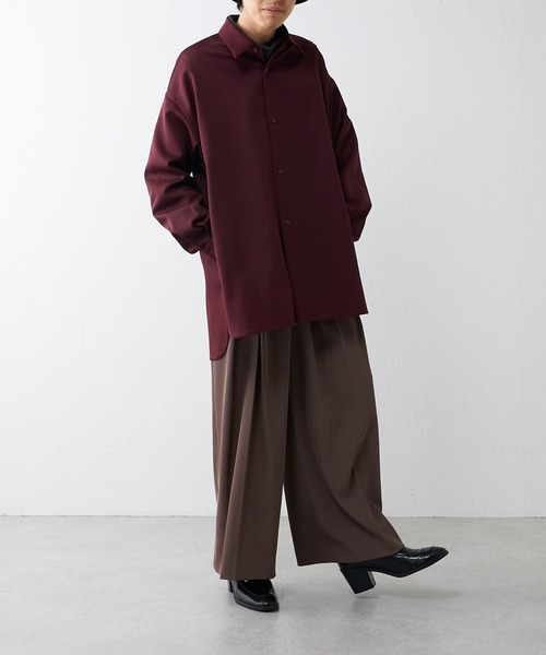 Lui's（ルイス）の「ロイヤルスリットBigシャツ（シャツ/ブラウス・メンズ・ブラック/ボルドー/チャコールグレー/ベージュ・FREE）」の12枚目の写真