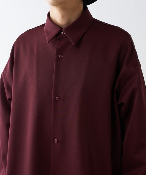 Lui's（ルイス）の「ロイヤルスリットBigシャツ（シャツ/ブラウス・メンズ・ブラック/ボルドー/チャコールグレー/ベージュ・FREE）」の8枚目の写真