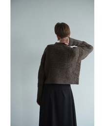 CLANE（クラネ）の「WIDE CHECK HAND KNIT（ニット/セーター