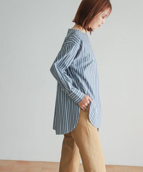 URBAN RESEARCH DOORS(アーバンリサーチドアーズ)の「ボートネックストライプブラウス(シャツ/ブラウス・レディース・ネイビー/ブラウン・MEDIUM)」の19枚目の写真