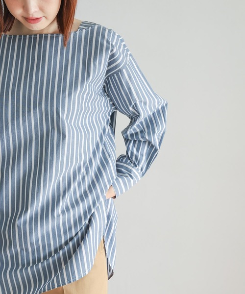 ストライプ柄ボートネック長袖トップス 楽天市場】＜23:59迄60％クーポンで2552円!2点~＞即納 ボーダー