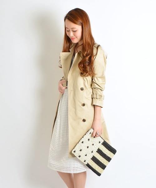 Khaju(カージュ)の「Khaju:ライナートレンチコート②(トレンチコート・レディース・ベージュ/ネイビー・38/36)」の2枚目の写真