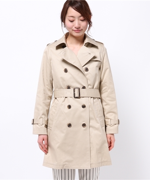Khaju(カージュ)の「Khaju:ライナートレンチコート②(トレンチコート・レディース・ベージュ/ネイビー・38/36)」の3枚目の写真