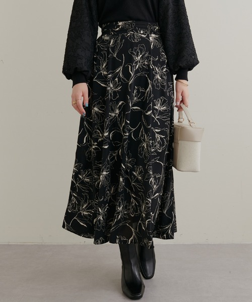 natural couture（ナチュラルクチュール）の「ウエストタックデザインアソートスカート（スカート・レディース・ブラック/ベージュ/レッド/オフホワイト・FREE）」の17枚目の写真