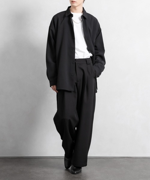 Adoon plain（アドーンプレーン）の「【Adoon plain】アソートタックワイドパンツ(セットアップ着用可能)（その他パンツ・メンズ・ブラック/オフホワイト/グリーン系その他/ブルー系その他・SMALL/MEDIUM/LARGE）」の12枚目の写真