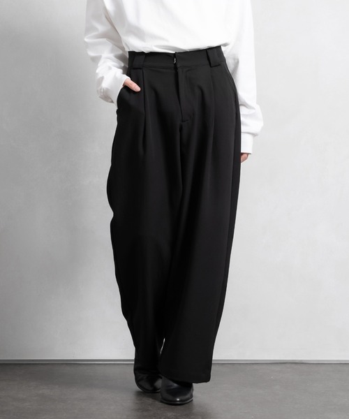 Adoon plain（アドーンプレーン）の「【Adoon plain】アソートタックワイドパンツ(セットアップ着用可能)（その他パンツ・メンズ・ブラック/オフホワイト/グリーン系その他/ブルー系その他・SMALL/MEDIUM/LARGE）」の16枚目の写真