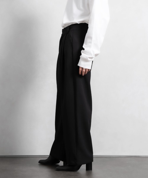 Adoon plain（アドーンプレーン）の「【Adoon plain】アソートタックワイドパンツ(セットアップ着用可能)（その他パンツ・メンズ・ブラック/オフホワイト/グリーン系その他/ブルー系その他・SMALL/MEDIUM/LARGE）」の17枚目の写真