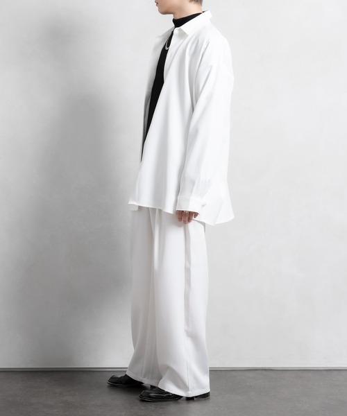 Adoon plain（アドーンプレーン）の「【Adoon plain】アソートタックワイドパンツ(セットアップ着用可能)（その他パンツ・メンズ・ブラック/オフホワイト/グリーン系その他/ブルー系その他・SMALL/MEDIUM/LARGE）」の6枚目の写真