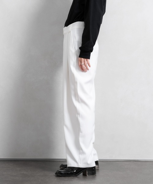 Adoon plain（アドーンプレーン）の「【Adoon plain】アソートタックワイドパンツ(セットアップ着用可能)（その他パンツ・メンズ・ブラック/オフホワイト/グリーン系その他/ブルー系その他・SMALL/MEDIUM/LARGE）」の10枚目の写真