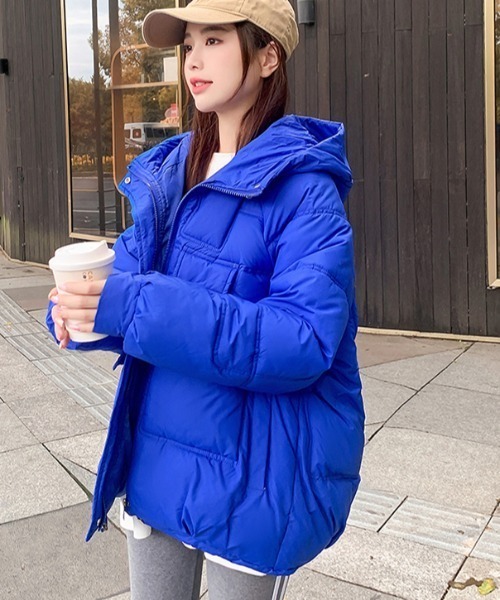 セール】オーバーサイズ ビッグシルエット フードダウンジャケット