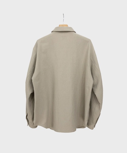 KIIT(キート)の「KIIT キート / COTTON DOUBLE CLOTH WASHER OVER SHIRT JKT オーバーシャツジャケット / KIO-Y96-500(シャツ/ブラウス・メンズ・ダークグリーン/サンドグレー・3/1/2)」の10枚目の写真