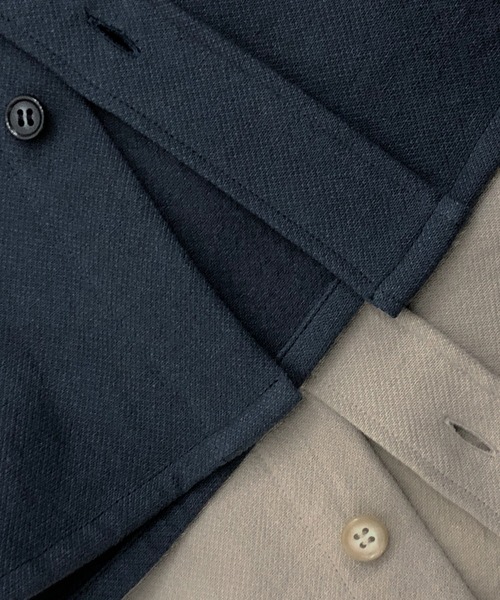 KIIT(キート)の「KIIT キート / COTTON DOUBLE CLOTH WASHER OVER SHIRT JKT オーバーシャツジャケット / KIO-Y96-500(シャツ/ブラウス・メンズ・ダークグリーン/サンドグレー・3/1/2)」の8枚目の写真