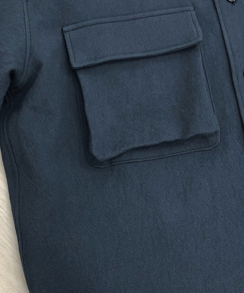 KIIT(キート)の「KIIT キート / COTTON DOUBLE CLOTH WASHER OVER SHIRT JKT オーバーシャツジャケット / KIO-Y96-500(シャツ/ブラウス・メンズ・ダークグリーン/サンドグレー・3/1/2)」の9枚目の写真