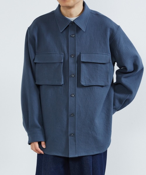 KIIT(キート)の「KIIT キート / COTTON DOUBLE CLOTH WASHER OVER SHIRT JKT オーバーシャツジャケット / KIO-Y96-500(シャツ/ブラウス・メンズ・ダークグリーン/サンドグレー・3/1/2)」の12枚目の写真