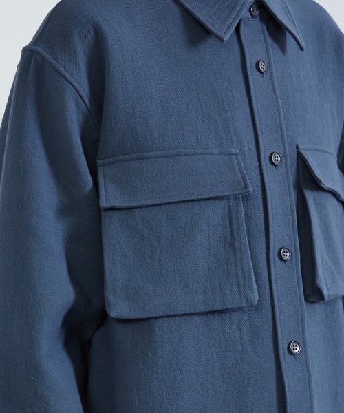 KIIT(キート)の「KIIT キート / COTTON DOUBLE CLOTH WASHER OVER SHIRT JKT オーバーシャツジャケット / KIO-Y96-500(シャツ/ブラウス・メンズ・ダークグリーン/サンドグレー・3/1/2)」の22枚目の写真