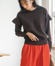 OPAQUE.CLIP | シルキーウールMIX フリルデザインニット【WEB限定カラー】(ニット/セーター)